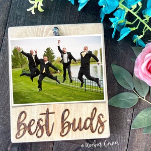Best buds picture frame, Groomsmen gifts, Best friend picture frame, Best friend gift, Best friend frame, Friends picture frame, Wood frame