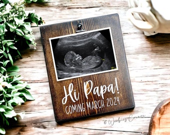 Grandpa Pregnancy Announcement | Pregnancy reveal to Grandpa | Hi Grandpa Picture Frame | Baby Announcement Gift Personalized with Date