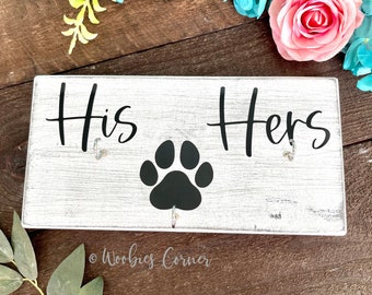 Key and Leash Holder Personalized, His & Hers Key Holder, Pet leash holder, Pet Lover Gift, Dog Lover Gift, Couple Gift for Christmas