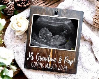 New Grandparents Gift | Pregnancy Reveal to Parents Gift | Ultrasound Picture Frame | Grandparent Announcement | Personalized Pregnancy Gift