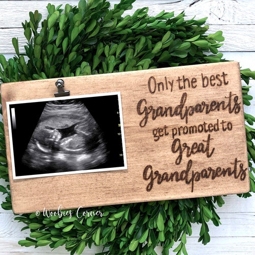 Great Grandparents Pregnancy Announcement Frame Baby Reveal Etsy