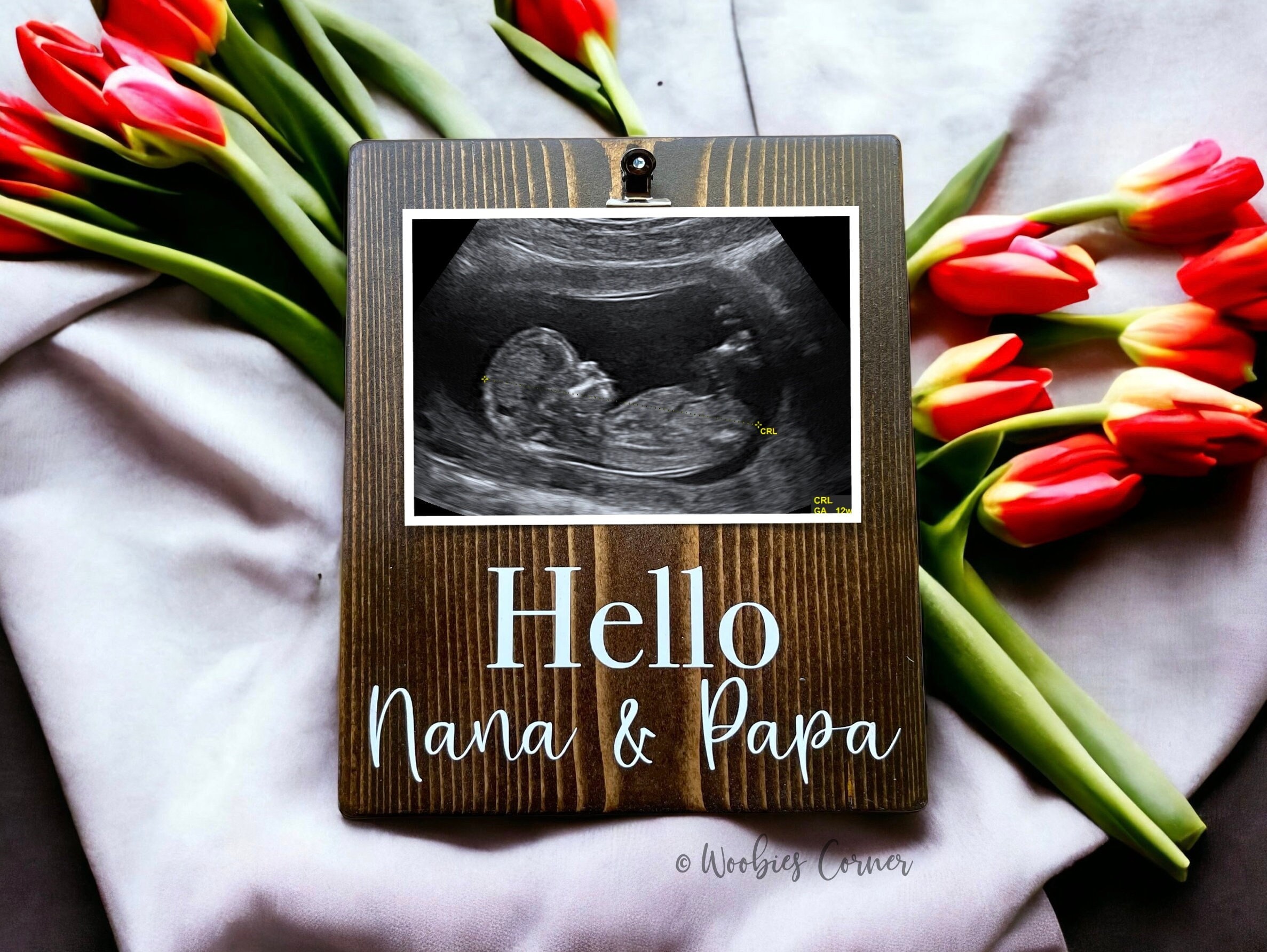 Nana and Papa Pregnancy Reveal Picture Frame Personalized