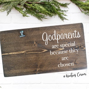 Godparents gift, Godparents are special because they are chosen, Godparents picture frame, Godparent quotes, Photo frame, Godparent proposal image 3