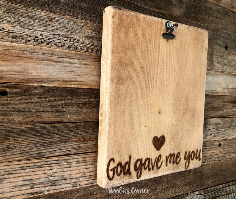 God gave me you frame Wood photo frame Engagement frame 4x6 Etsy