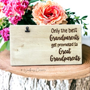 Great Grandparent Baby Announcement Gift for Grandparents to Be Personalized Ultrasound Picture Frame Pregnancy Birth Reveal Gifts image 2