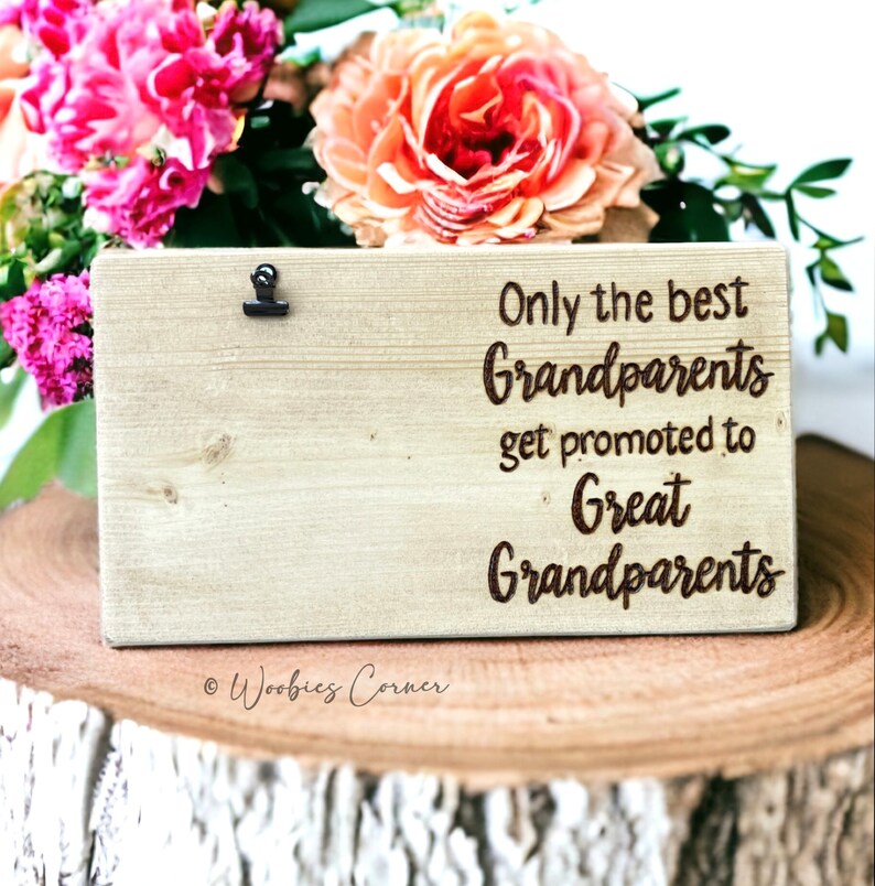 Great Grandparent Baby Announcement Gift for Grandparents to Be Personalized Ultrasound Picture Frame Pregnancy Birth Reveal Gifts image 2