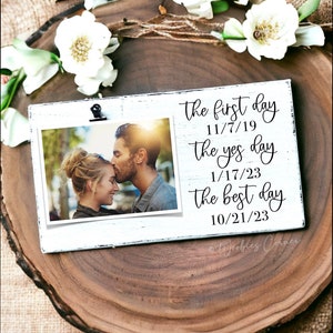 First Day, Yes Day, Best Day Personalized Frame, Relationship Timeline Gifts, Wedding Gift for the Couple, Anniversary Gift for Husband