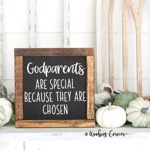Godparents gift, Godparents are special because they are chosen, Godparents sign, Godparent quotes, Baptism gift, Godparent proposal
