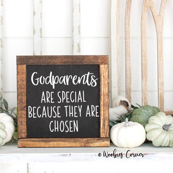 Godparents gift, Godparents are special because they are chosen, Godparents sign, Godparent quotes, Baptism gift, Godparent proposal