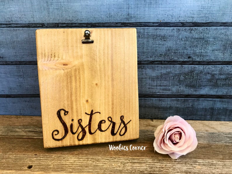 Sister Frame Sister Picture Frame Rustic Picture Frame Gift Etsy