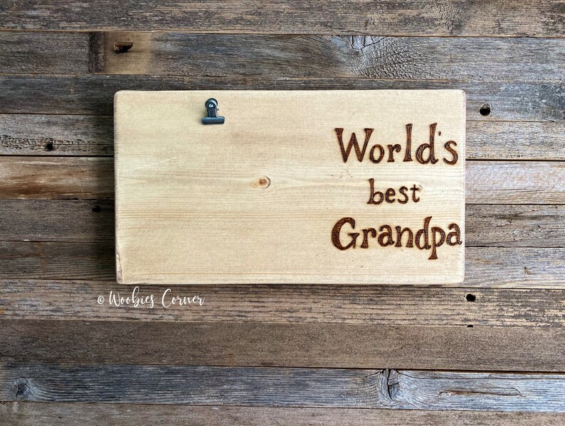 Worlds Best Grandpa Frame Grandpa Frame Wood Picture Frame Etsy