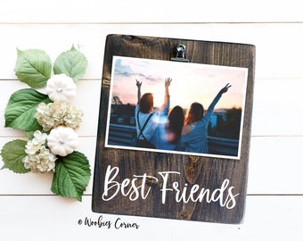 Custom picture frame, Best friend gift, Best friend picture frame, Best friend photo frame, Best friend sign, Custom photo frame, Wood frame