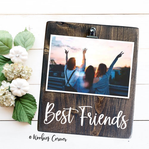 Best Friend Picture Frame Photo & Quote Printed on Wood Etsy