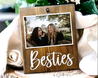 Best Friend Birthday Gift | 4x6 Friendship Quote Picture Frames for Women | Personalized Thinking of You Photo Frame Gifts for Bestie Sister