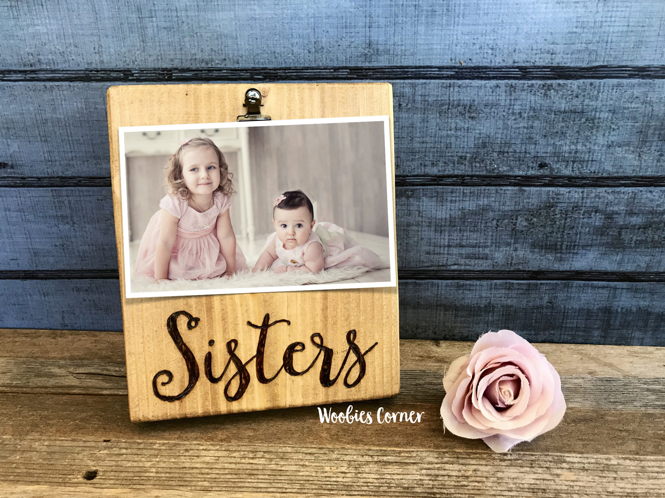 Sister frame Sister picture frame Rustic picture frame Gift  Etsy