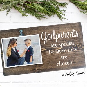 Godparents gift, Godparents are special because they are chosen, Godparents picture frame, Godparent quotes, Photo frame, Godparent proposal image 8
