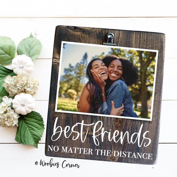 Best Friend Christmas Gift for Friend Best Friend Picture Frame Long  Distance Friendship Gifts for Women Sister Bestie Funny Birthday Gifts for