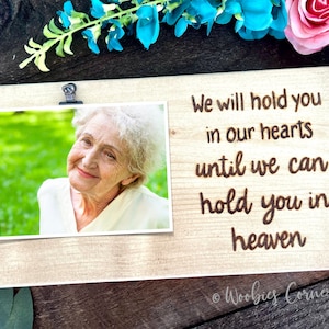 Personalized Memorial Picture Frame: Wood Burned Sympathy Gift