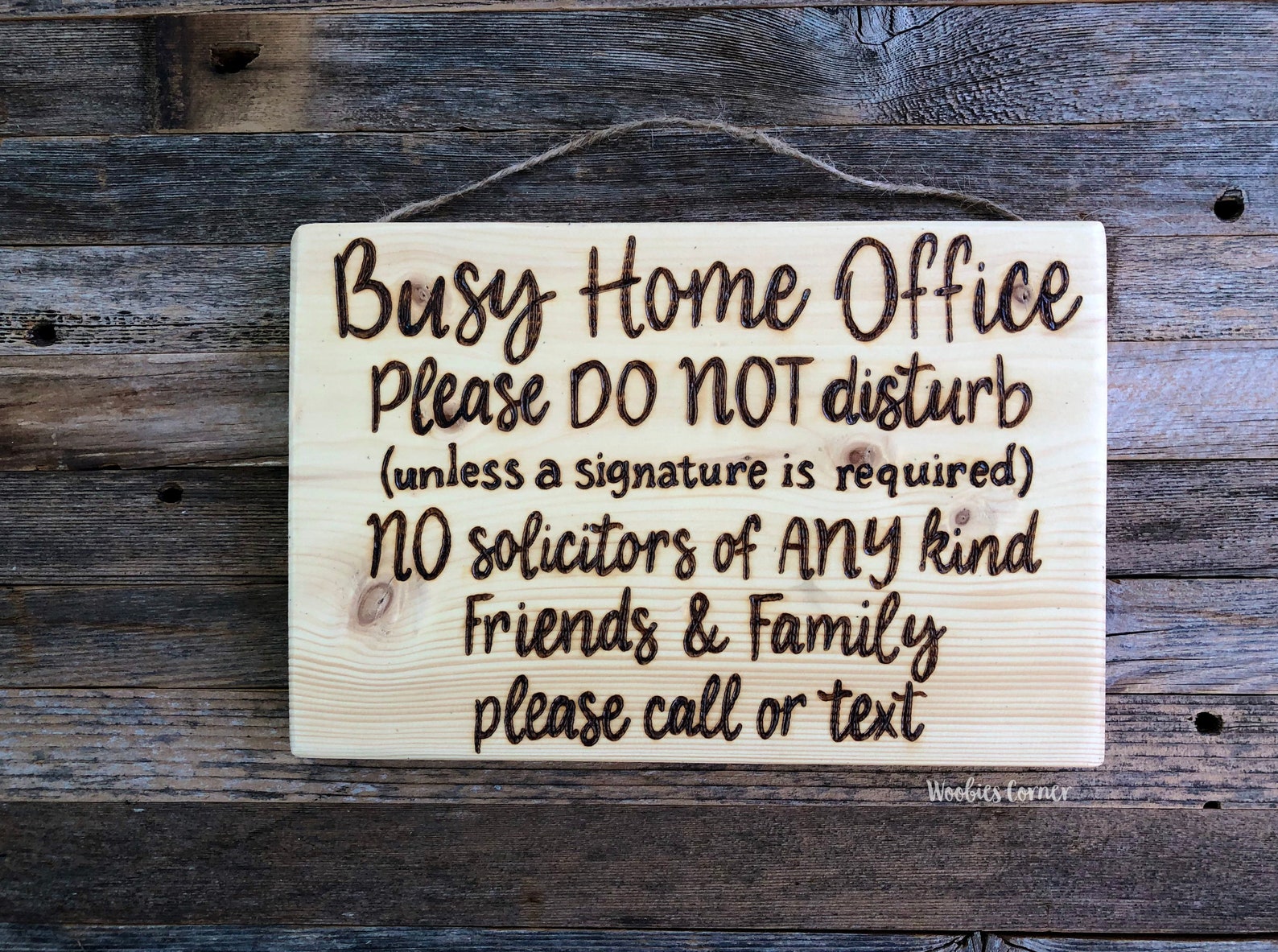 Working from Home sign Home office sign Front door sign No Etsy