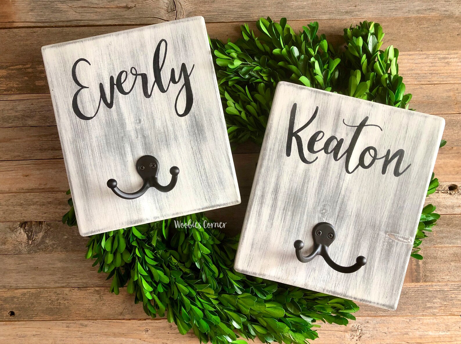 Towel Hooks Kids Bathroom Set of 2 Towel Hooks Personalized Etsy