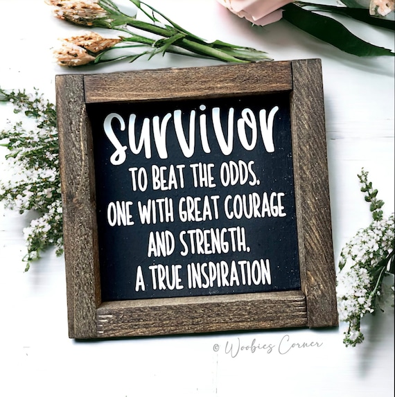 Cancer Survivor Gift Encouragement Gifts for Women Modern Farmhouse Framed  Wood Sign With Inspirational Quote Inspirational Quotes 