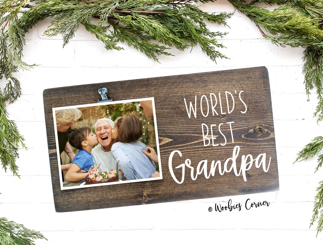 Worlds Best Grandpa Frame, Grandpa Frame, Wood Picture Frame, Fathers