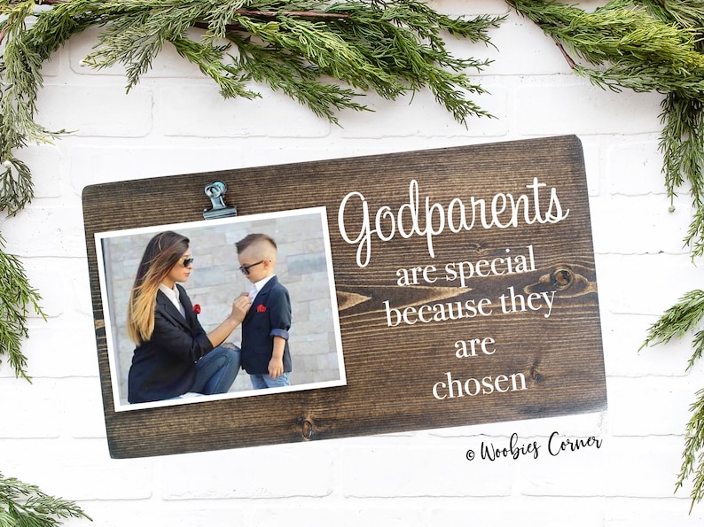 Godparents gift, Godparents are special because they are chosen, Godparents picture frame, Godparent quotes, Photo frame, Godparent proposal image 4