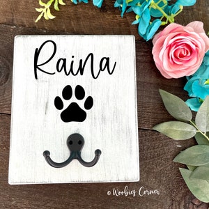 Personalized Leash Holder, Pet Hooks, Personalized Wall Hooks for Pets, Name Hook Sign, Pet Gifts, Entryway Hooks, Mudroom Hooks, Dog Hook