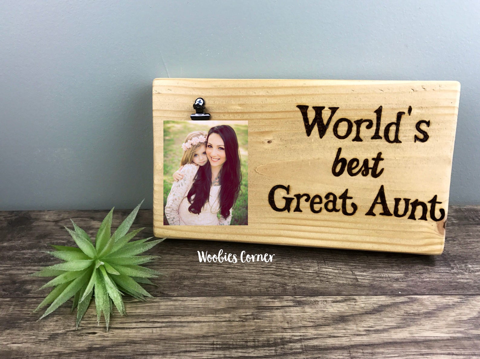 Worlds Best Aunt Aunt Picture Frame Aunt Gift Personalized Etsy
