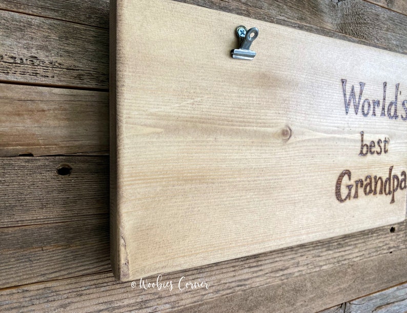 Worlds Best Grandpa Frame Grandpa Frame Wood Picture Frame Etsy