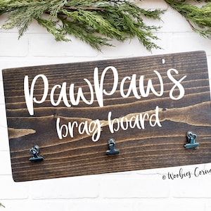 Tablero de brag de PawPaw, regalo personalizado del día de los padres para Pawpaw, marco de fotos de Pawpaw, regalo personalizado de Pawpaw, regalo de nietos a Pawpaw