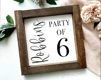 Family name party of sign, Family last name sign, Personalized Family sign, Family number sign, Pregnancy announcement, Party of sign