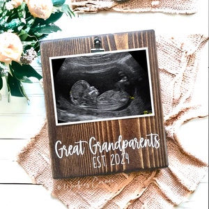 Great Grandparents Pregnancy Announcement Gift | Baby Reveal Gift | Ultrasound Picture Frame, | Personalized Grandparent Baby Announcement