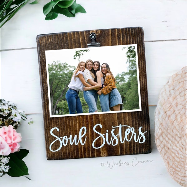 Soul sisters picture Frame, Soul sister gift, Best friend birthday gift, Bridesmaid gift, Unbiological sister gift, BFF, Friendship Gift