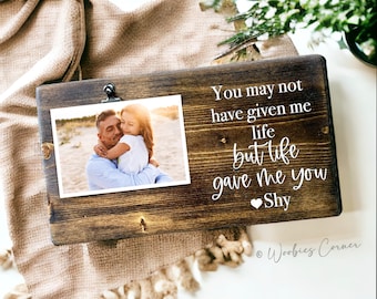 Gift for Step Dad Personalized with Child's Name | Birthday Gift for Adopted Dad | New Dad Adoption Gift | Father's Day Gift Picture Frame