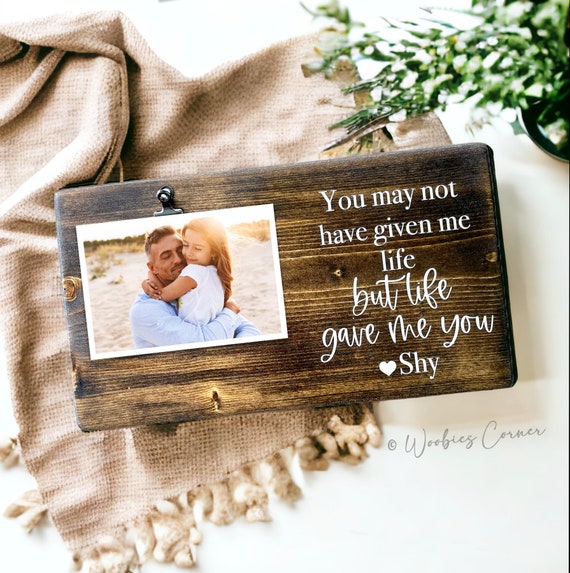 Gift for Step Dad Personalized with Child's Name | Birthday Gift for Adopted Dad | New Dad Adoption Gift | Father's Day Gift Picture Frame