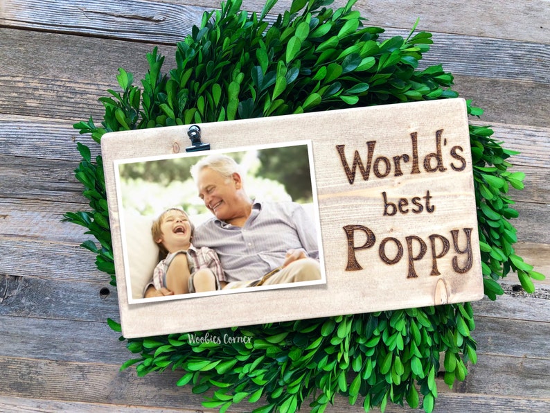 Download Poppy gifts Grandpa frame Fathers Day gift for Grandpa | Etsy