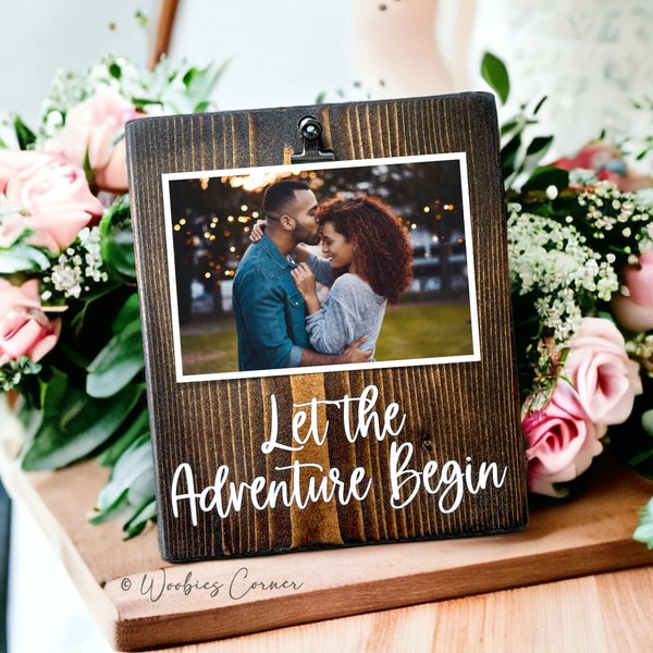 Love Quote Picture Frame Wedding Shower Gifts for Couples | Romantic Anniversary Engagement Gift for Girlfriend Boyfriend 4x6 Photo Frame