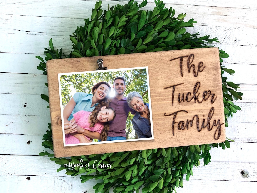 Family Picture Frame Custom Family Frame Family Name Frame Etsy
