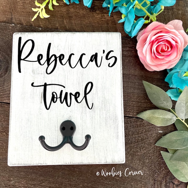 Letter Towel Hook Etsy