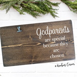 Godparents gift, Godparents are special because they are chosen, Godparents picture frame, Godparent quotes, Photo frame, Godparent proposal image 5