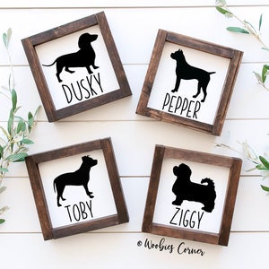 Dog Silhouette Sign Personalized, Custom Pet Sign, Custom Pet Decor, Custom Pet Name Sign, Dog Decor, Dog Wood Sign personalized