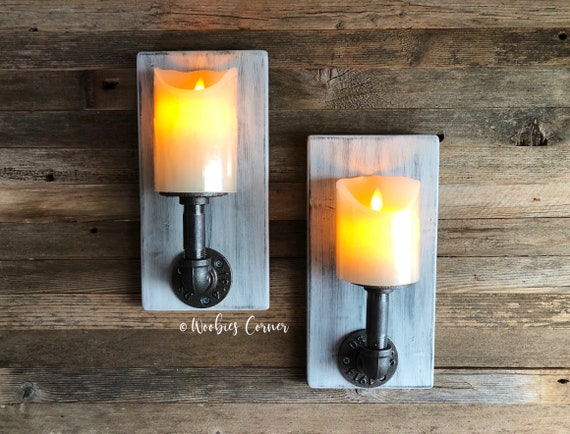 Hanging Shelf Large Wooden Handmade Sconces Wallmounted Rustic Pillar Candle Sconce Localbeavers Wall Mount Candleholders Wood Candle Holders Farmhouse Wall Decor Floating Shelves Candleholders Candle Sconces Nettserier No