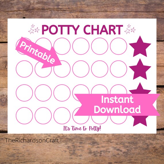 Potty Training Chart Printable Instant Download and Easy to Etsy