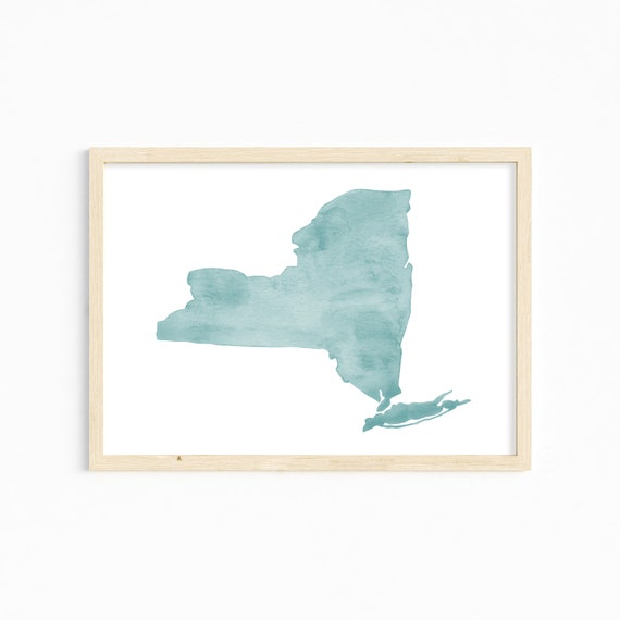 New York Watercolor Print. New York Decor. New York Art Print.  Custom New York Gift. New York Watercolor Illustration. Wall Art. Wall Decor