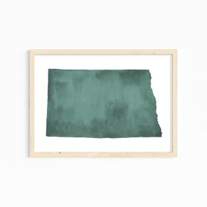North Dakota Watercolor Print. North Dakota Home Decor. North Dakota State Art Print. Gift for North Dakota Lover. North Dakota Wall Art