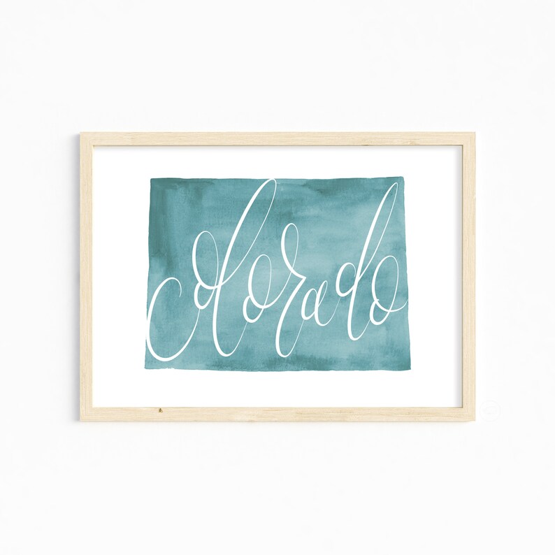 Colorado State Lettering Colorado Hand Lettering Print. State of Colorado Art. Hand Lettering ...