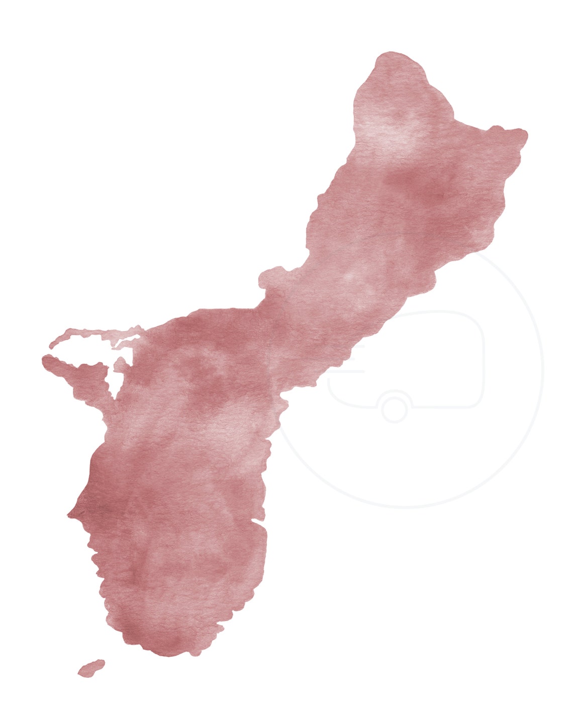 Guam Watercolor Print. Guam Wall Decor. Guam Art Print. Guam Etsy