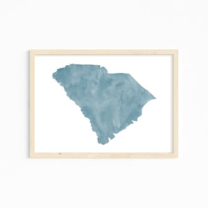 South Carolina Watercolor Print. South Carolina Decor. South Carolina Art Print. South Carolina Gift. South Carolina Watercolor Illustration