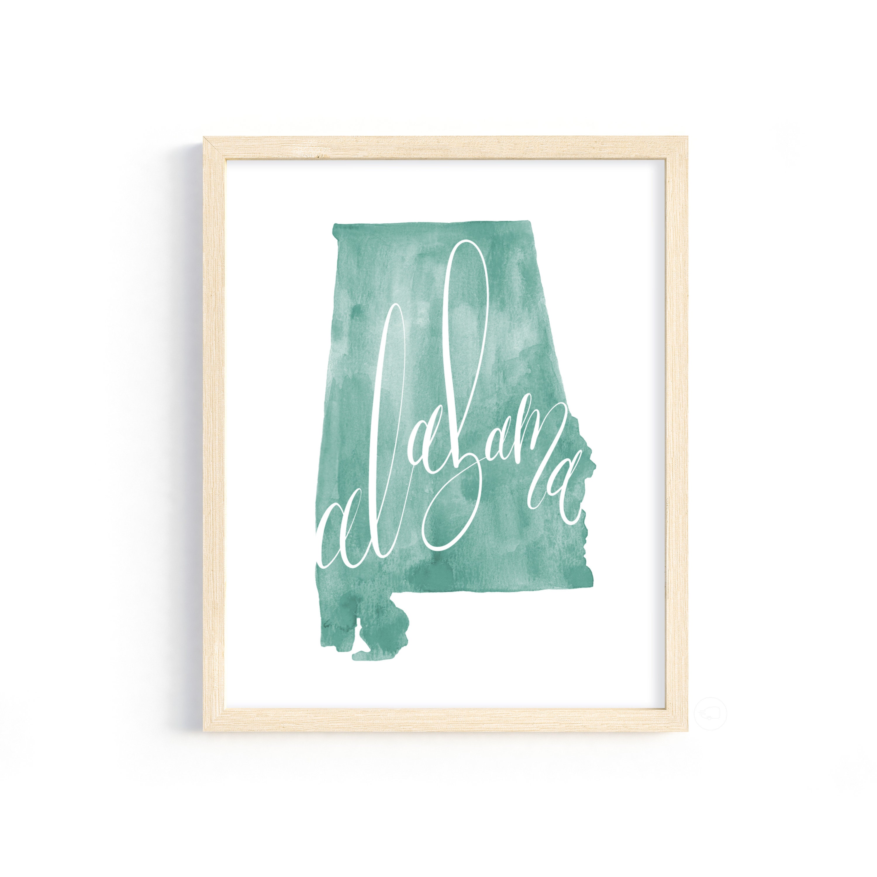 Alabama Hand Lettered Watercolor Print INSTANT DOWNLOAD - Etsy